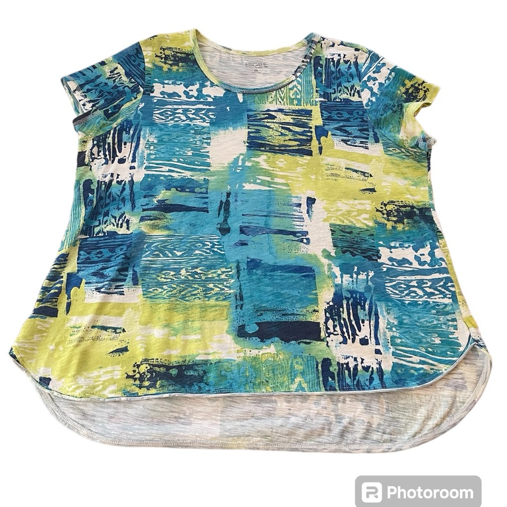 Escape by Habitat Short Sleeve Print Top XXL